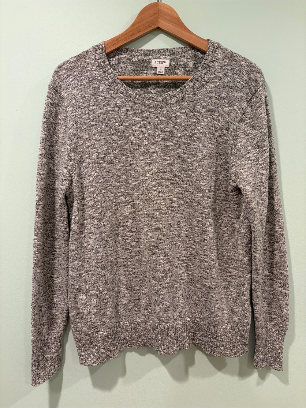 J. Crew Heather Gray Marled Crewneck Sweater